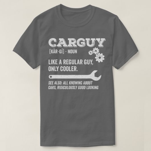 Car Guy Funny Definition Vaderdag Dark T-shirt (Design voorkant)