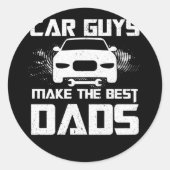 Car Guys Make The Best Dads Fathers Day Mechanic Ronde Sticker (Voorkant)
