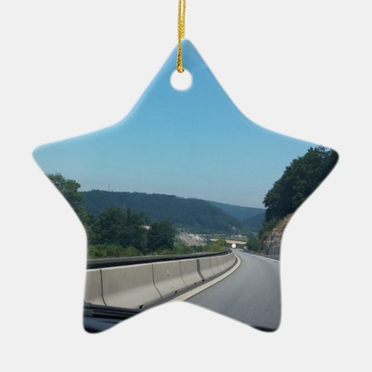 Car Holiday Mountains Europe Austria Fotografie Keramisch Ornament (Voorkant)