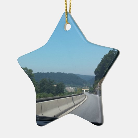 Car Holiday Mountains Europe Austria Fotografie Keramisch Ornament (Links)