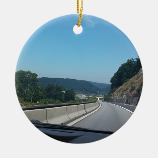 Car Holiday Mountains Europe Austria Fotografie Keramisch Ornament (Voorkant)