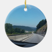Car Holiday Mountains Europe Austria Fotografie Keramisch Ornament (Achterkant)
