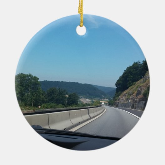 Car Holiday Mountains Europe Austria Fotografie Keramisch Ornament (Achterkant)