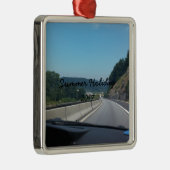 Car Holiday Mountains Europe Austria Fotografie Metalen Ornament (Rechts)
