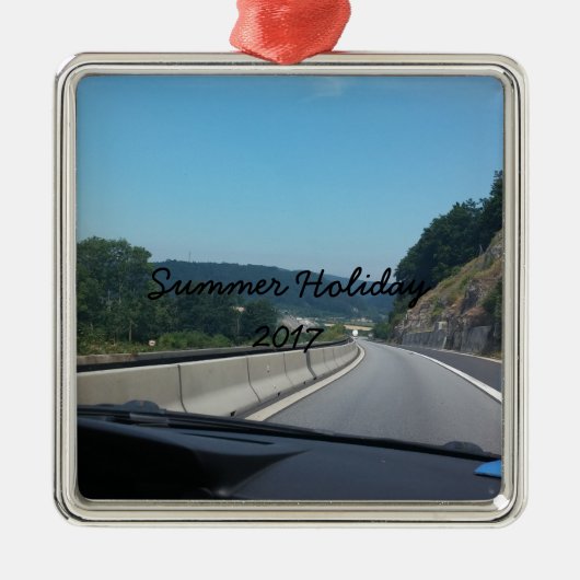 Car Holiday Mountains Europe Austria Fotografie Metalen Ornament (Voorkant)