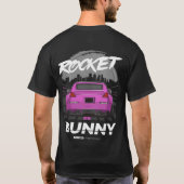 Car Illustration Rocket Bunny T-shirt (Achterkant)