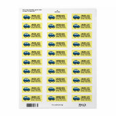 CAR KINDER BOYS Retouradreslabel Etiket (Full Sheet)