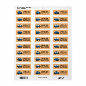 CAR KINDER BOYS Retouradreslabel Etiket (Full Sheet)