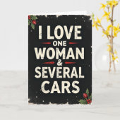 Car Lover Christmas Greeting Card Kaart (Gele Bloem)