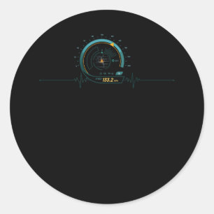 Car Lover Racing Speedometer Hartslag Auto Enthusi Ronde Sticker