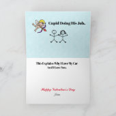 Car Lovers Funny Valentijnsdag Card Kaart (Binnen)