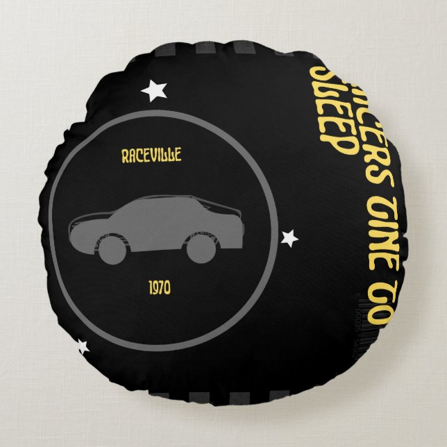 car lovers pillow rond kussen (Voorkant)