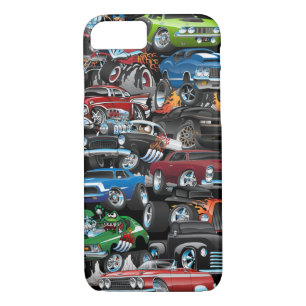 Car Madness! Cartoon van de spier iPhone 8/7 Hoesje