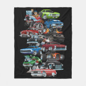 Car Madness! Cartoon van de spier Fleece Deken (Voorkant)