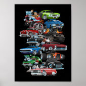 Car Madness! Cartoon van de spier Poster (Voorkant)