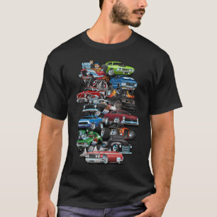 Car Madness! Cartoon van de spier T-shirt