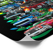 Car Madness Christmas Tree! Muscle Cars And Hotrod Poster (Hoek)