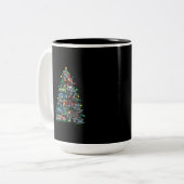 Car Madness Christmas Tree Two-Tone Coffee Mok (Voorkant links)