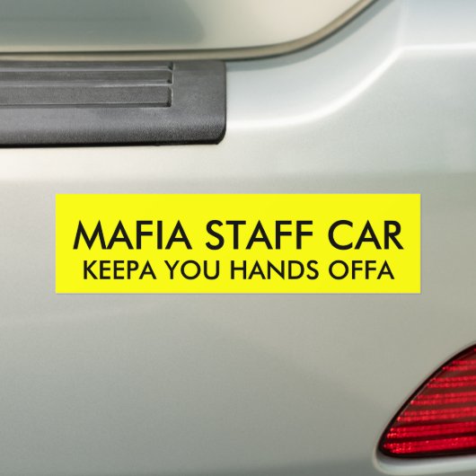 CAR MAFIA-PERSONEEL BUMPERSTICKER (Op auto)