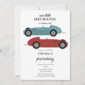 Car Mechanic Automotive Tools Boy First Birthday Kaart (Voorkant)