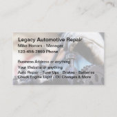 Car Mechanic Unieke bewerkbare Visitekaartjes (Voorkant)