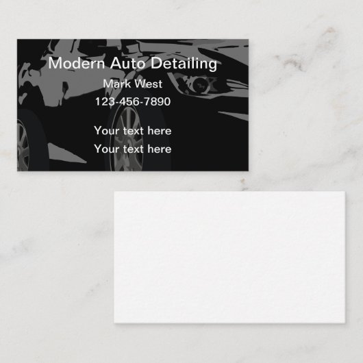 Car met eenvoudige Visitekaartjes (Voorkant / Achterkant)