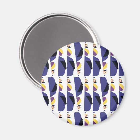 Car Night Shades Pixelat van Masanser Magneet (Voorkant / Achterkant)