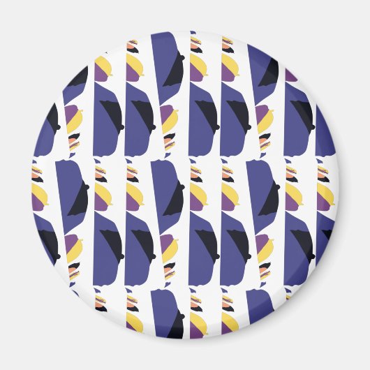 Car Night Shades Pixelat van Masanser Magneet (Voorkant)