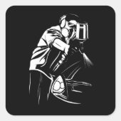 CAR-PAINTER VIERKANTE STICKER (Voorkant)