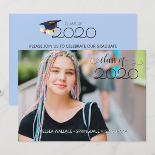 Car Parade Sky Blue Afstuderen Kaart