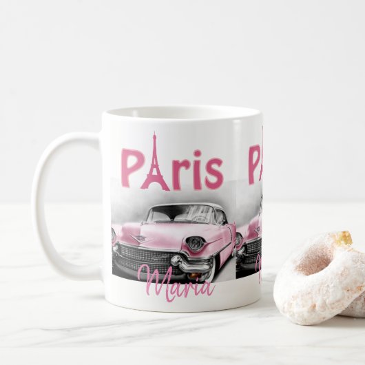 Car Paris Frankrijk Mok (Met donut)