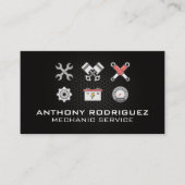 Car Parts and Mechanic Tools Visitekaartje (Voorkant)