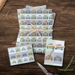 Car Pattern Wrapping Paper Sheets