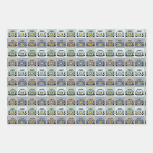 Car Pattern Wrapping Paper Sheets (Voorkant)
