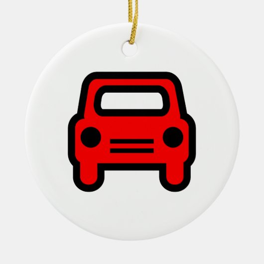 Car-pictogram Keramisch Ornament (Voorkant)