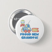 Car Proud New Grandpa Het is een jongen Ronde Button 5,7 Cm (Voorkant /achterkant)