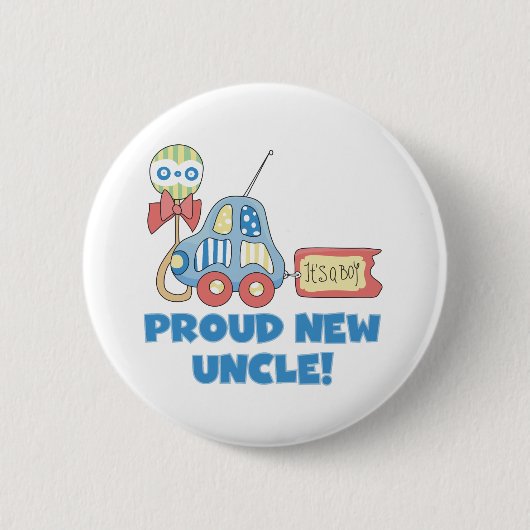 Car Proud New oom Het is een jongen Ronde Button 5,7 Cm (Voorkant)