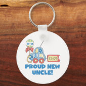 Car Proud New oom Het is een jongen Sleutelhanger (Voorkant)