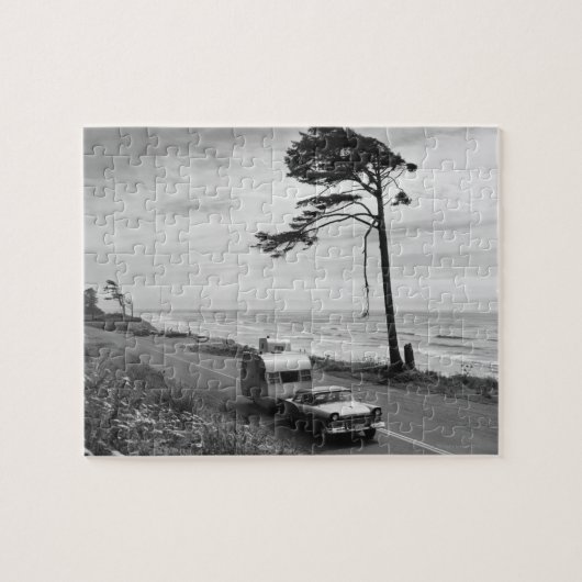 Car Pulling Trailer Legpuzzel (Horizontaal)