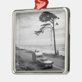Car Pulling Trailer Metalen Ornament (Links)