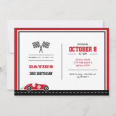 Car Race Birthday Uitnodiging (Voorkant)