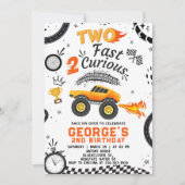 Car Race Two Fast Twee Nieuwsgierige Verjaardag Kaart (Voorkant)
