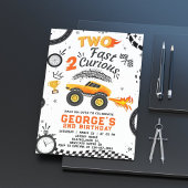 Car Race Two Fast Twee Nieuwsgierige Verjaardag Kaart