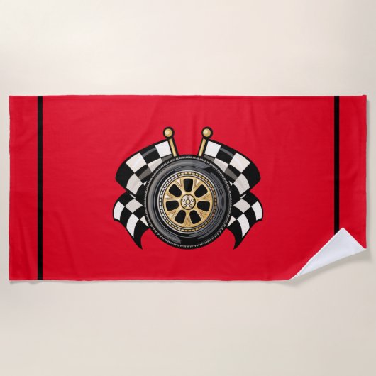 Car Racer beach towel Strandlaken (Voorkant)