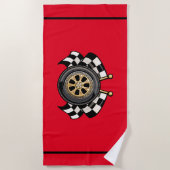Car Racer beach towel Strandlaken (Voorkant)