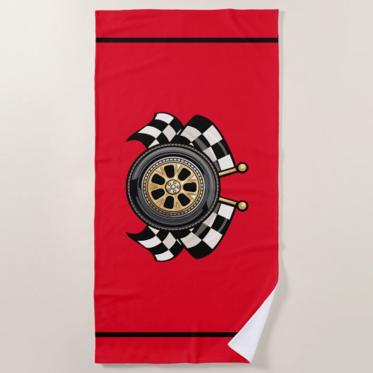 Car Racer beach towel Strandlaken (Voorkant)