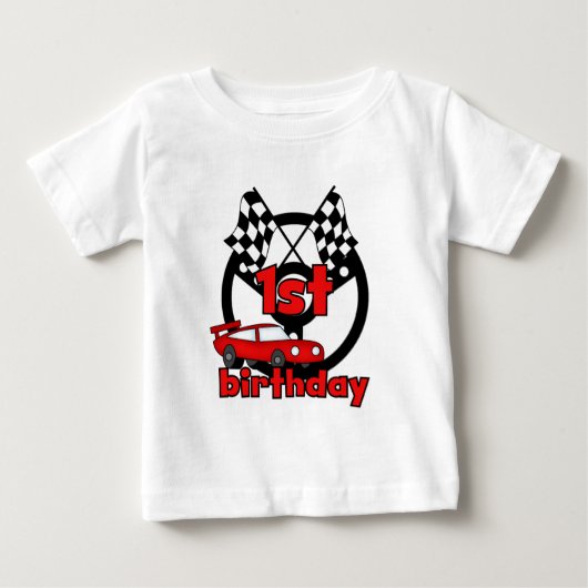 Car Racing 1st Birthday Tshirts en geschenken (Voorkant)