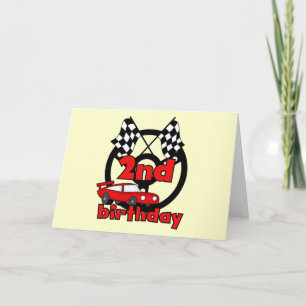 Car Racing 2e verjaardag Tshirts en geschenken Kaart