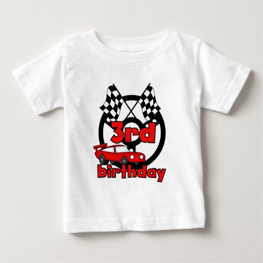 Car Racing 3rd Birthday Tshirts en cadeautjes (Voorkant)