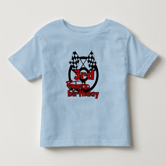 Car Racing 3rd Birthday Tshirts en cadeautjes (Voorkant)